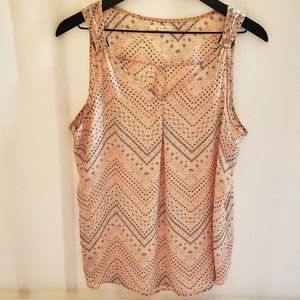 Maurices Sleeveless Pink top with Several Different Design Details Size L